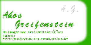 akos greifenstein business card